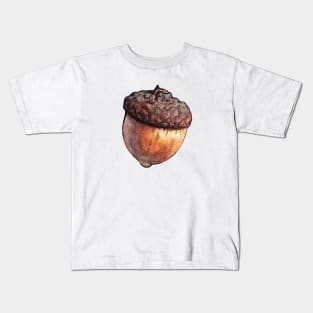 Watercolor Acorn Kids T-Shirt